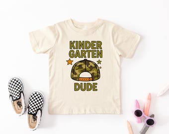 Kindergarten Dude Shirt, First Day Of Kindergarten Tee, Back To School Boy Shirt, Cute Kindergarten Graphic T Shirt