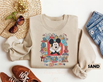 Vintage Mickey Sweatshirt, Funny Minnie Sweater, Vintage Disney World Sweater, Funny Design For Disney Fans, Disney Custom Design Sweater