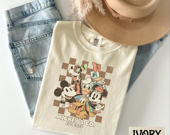 Comfort Colors Mickey and Friends Shirt, Mickey&Co Retro Shirt, Funny Disney Shirt, Vintage Disney Characters Shirt, Disney Lover Gift Idea