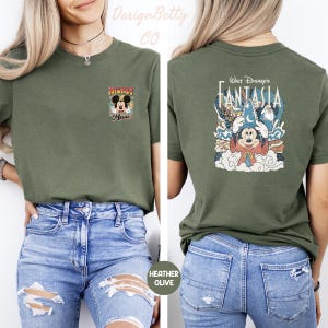Vintage Disney Fantasia T-Shirt, Classic Disneyland Tee, Retro Mickey Mouse Tee, Disney Trip Front and Back Shirt, Disney Gift, Magic Theme
