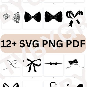 Papillon in formato SVG, bundle SVG di fiocchi, vettore di fiocchi, Cricut Cut File, clipart di fiocchi, file di taglio Silhouette, fiocchi jpg, Cheer Bow png, download di fiocchi in formato SVG