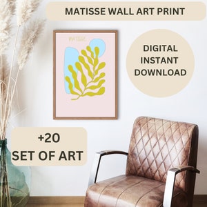 Matisse print wall art set of +20. Flower market print set. Matisse High quality printable art set. Home Décor. Digital download wall art.