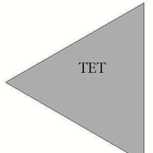 TET4 Acrylic Template (&quot;Tipsy&quot; Equilateral Triangle - finished side length ~ 7&quot;)
