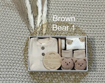 Baby Shower gift, baby gift basket, Gender Neutral Baby Gift, baby gift box, baby gift newborn, bear baby blanket