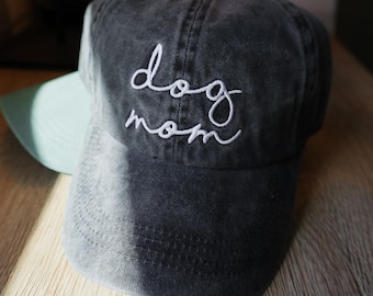 Dog Mom Embroidered Hat, Dog Mom Hat, Dog Mom, Gift for Her, Dog Mom Gift, Embroidered Hat for Dog Mom, Embroidered Hat, Dog Mom Aesthetic