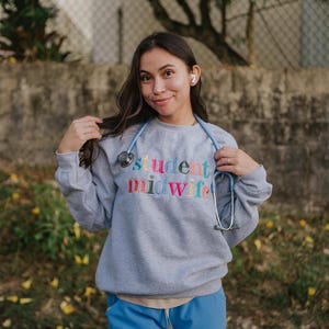 Customizable Multicolor Embroidered Profession Crewneck-- Career Sweatshirt, Custom Profession Shirt, Graduation, Graduation Gift, Career