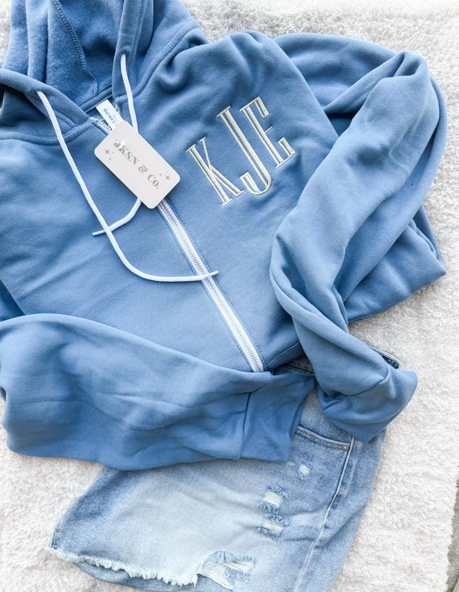 Light Blue Zip up Hoodie - Etsy Light Blue Zip up Hoodie - Etsy
