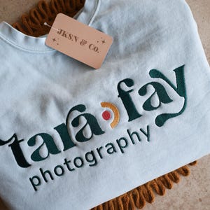 Custom LOGO Embroidered Comfort Colors Sweatshirt— Embroidered Logo Design, Logo Sweatshirt, Custom Embroidered Sweatshirt, Logo