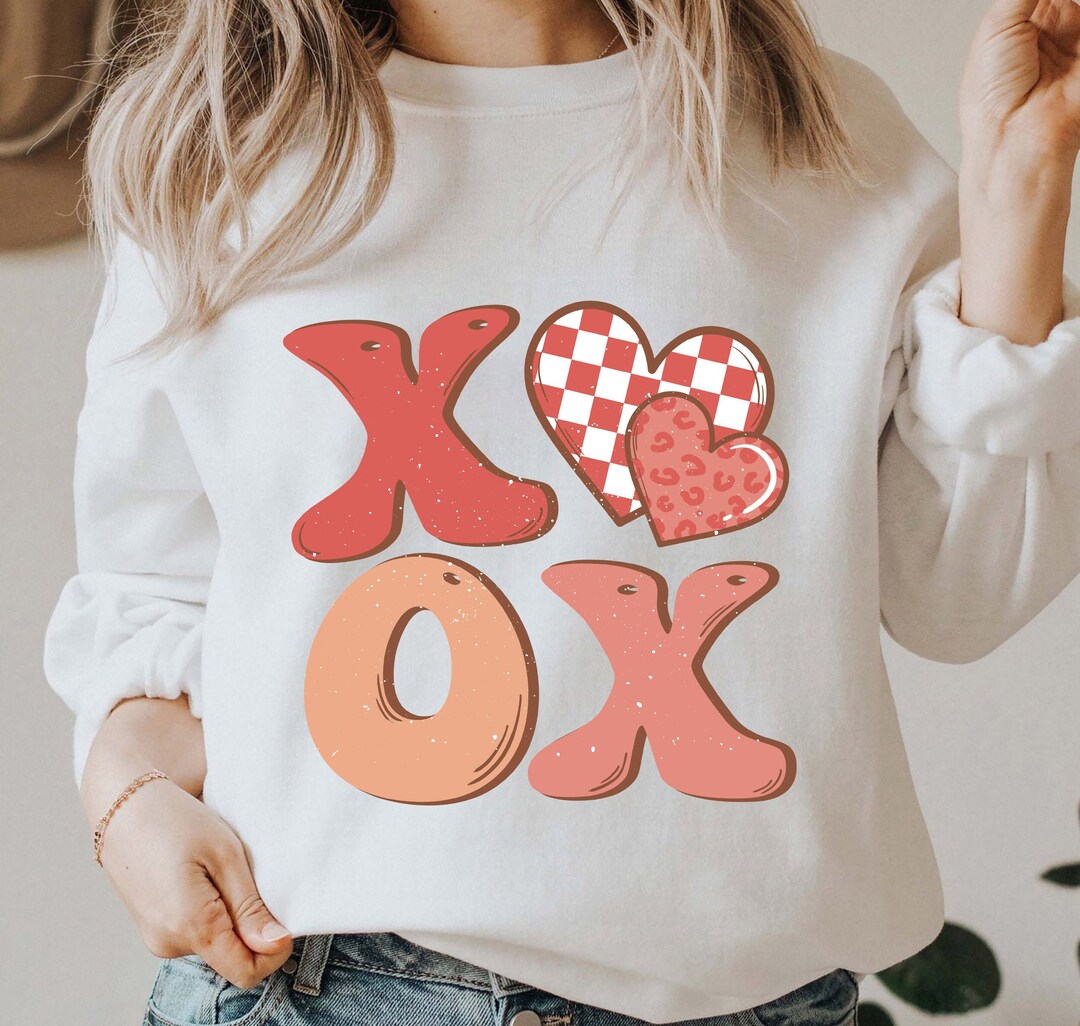 Xoxo PNG Retro Valentine XOXO Love Sublimation Trendy Shirt Design ...