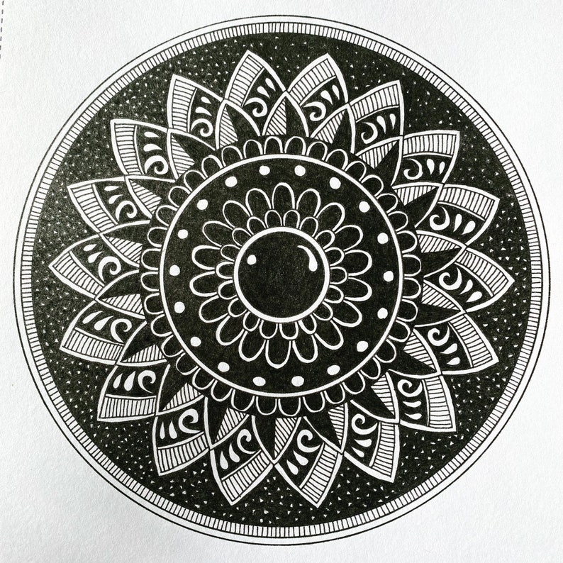Drawing Mandalas Drawings Artwork Etsy