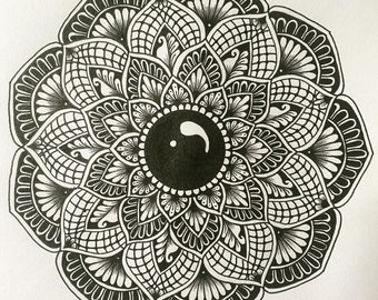 Drawing Mandalas Drawings Artwork Etsy