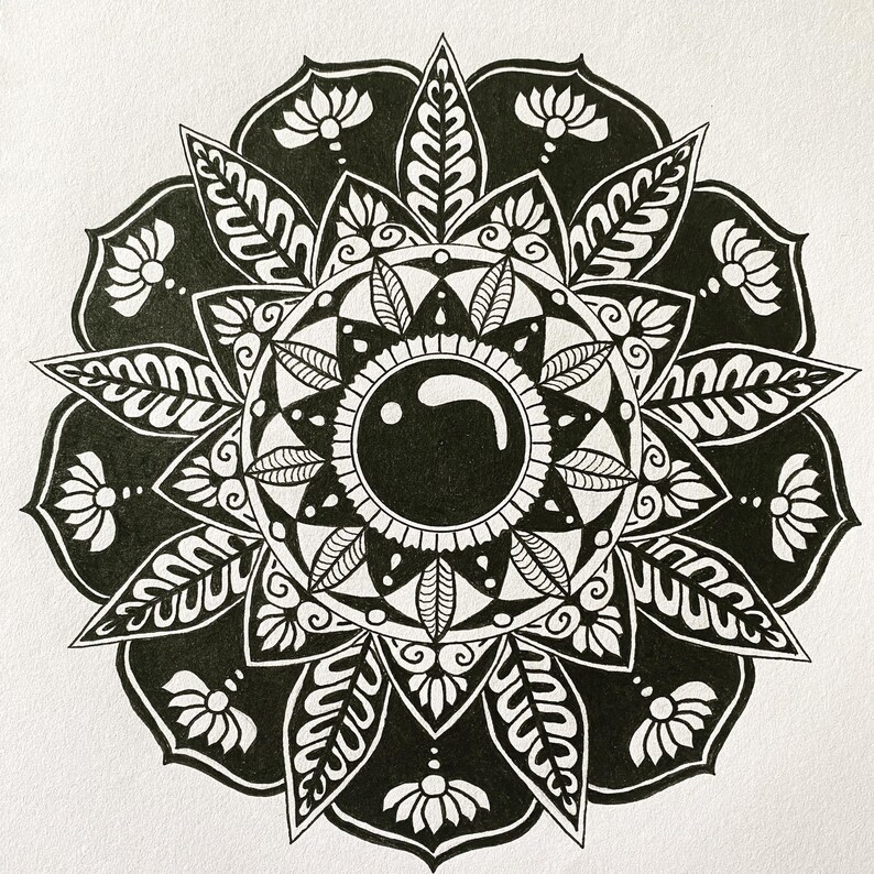 Drawing Mandalas Drawings Artwork Etsy