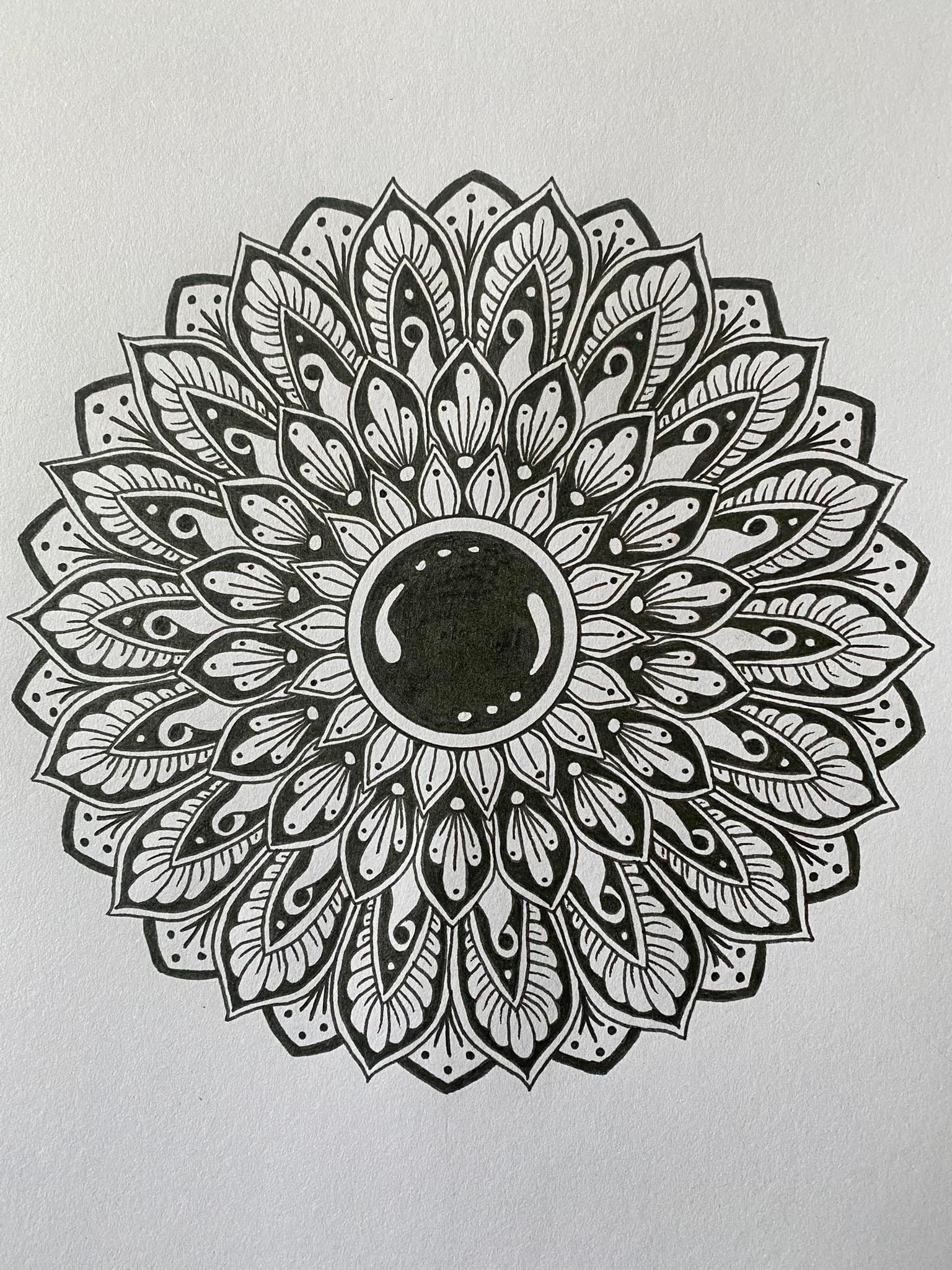 Drawing Mandalas Drawings Artwork Etsy