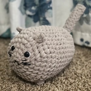 Fussy Fat Cat• Soft & Fluffy cat plushie • Handmade crochet fat cat • Cat plush • Cat amigurumi • Cat lover gift • Fussy Cat stuffed animal