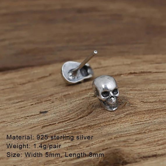 Extra Tiny Skull Internally Threaded Flat Back/St… - image 3