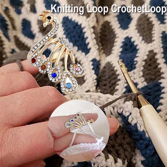 Multi stone ring, Crochet Ring peacock ring, bird… - image 8