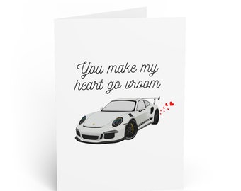 You Make My Heart Go Vroom Valentines Day Card For Car Enthusiast