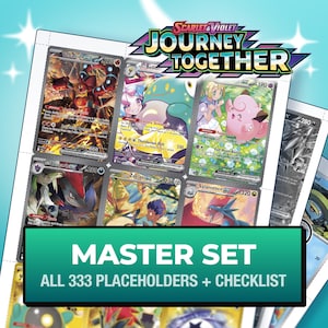 Journey Together Master Set Binder Placeholders & Complete Set Checklist, 333 Card + Variant Slots, Printable Pokémon TCG (Digital Download)