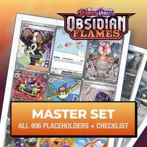 Obsidian Flames Master Set Binder Placeholders & Complete Set Checklist, 406 Card + Variant Slots, Printable Pokémon TCG (Digital Download)