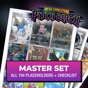 Pokémon Pitch Black Master Set Placeholder Cards, All 194 Card + Variant Slots + Checklist, Printable Binder Inserts (Digital Download)
