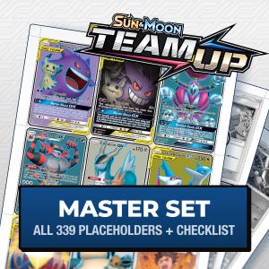 Team Up Master Set & Complete Set Checklist + Binder Placeholders, All 339 Card + Variant Slots, Pokémon TCG Printable (Digital Download)
