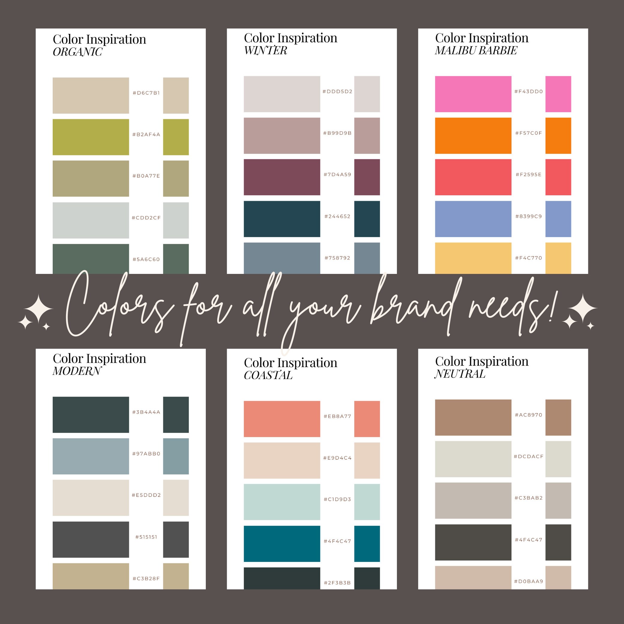 Brand Color Palette Guide for Business (digital Download) - Etsy