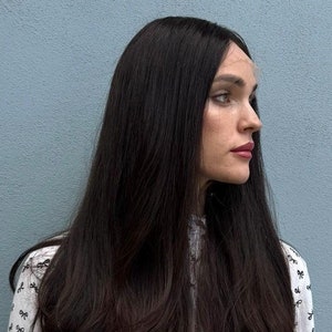 100% steil bruin mensenhaar bruine handgemaakte koosjer kant-en-klare pruik Sheitel