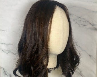 Dorin Wigs - 14" Regular Lace Dark European Human Hair Glueless Wig, Luxury Wig, Medical Wig, Alopecia Chemo Wig, Cosplay Costume Wigs