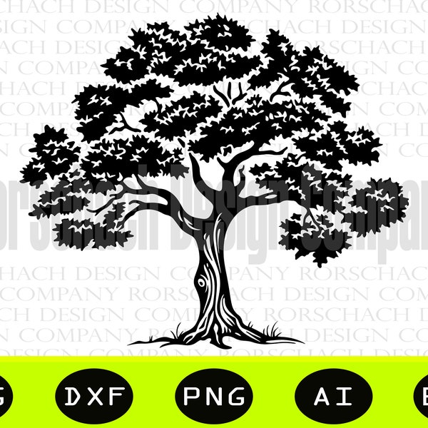 Oak Tree Svg, Oak Tree Clipart, Tree Svg, Red Oak Svg, nature svg, Oak Tree Vector, Oake Tree Cut file, Oak Tree Clipart, Oak Tree Png, DXF