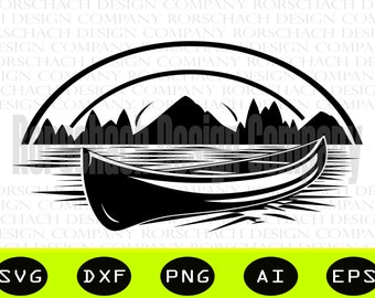 Canoe Svg, Canoe Clipart, Boat Svg, Nature Svg, Canoe Svg, Canoe Vector ...