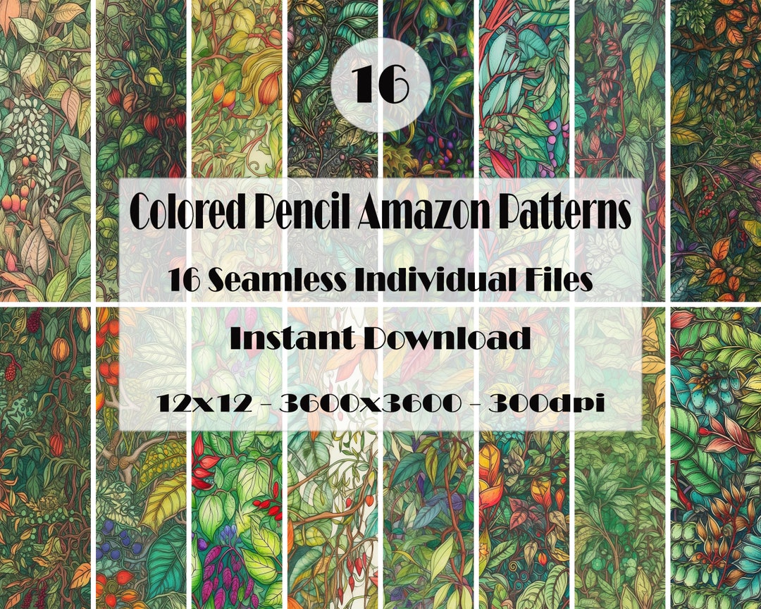 Colored Pencil Amazon Seamless Patterns Amazon Digital Paper Amazon