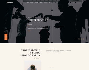 Photography Studio Wordpress Website | Elementor Free | Customizable WordPress Template, Stunning Pre-Designed Pages