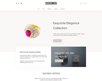 Wordpress Jewelry Store Website | Elementor Free | WooCommerce | Customizable WordPress Template Stunning Pre-Designed Pages | SEO Optimized