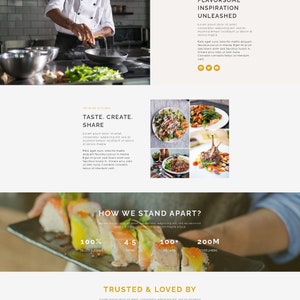 Food Blog & Restaurant Wordpress Website Elementor Free Customizable WordPress Template, Stunning Pre-Designed Pages image 4