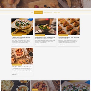 Food Blog & Restaurant Wordpress Website Elementor Free Customizable WordPress Template, Stunning Pre-Designed Pages image 3