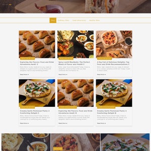 Food Blog & Restaurant Wordpress Website Elementor Free Customizable WordPress Template, Stunning Pre-Designed Pages image 2