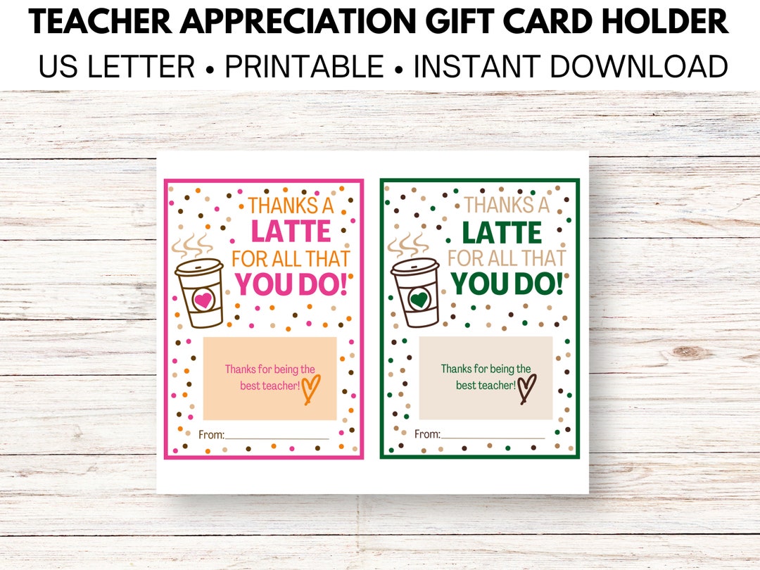 Teacher Appreciation Gift Card Holder - Etsy