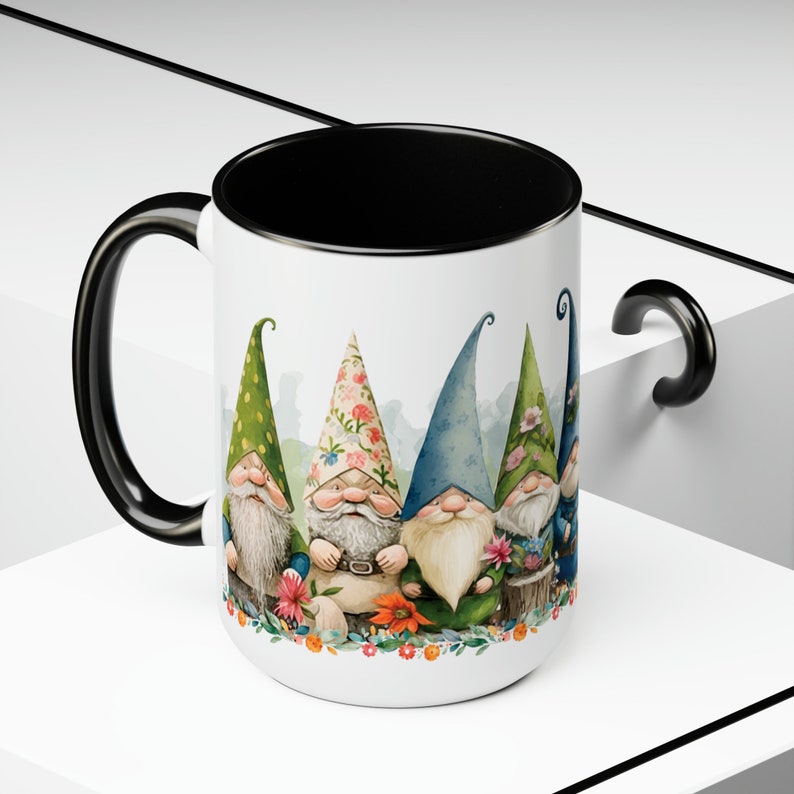 Funny Gnomes Mug, Funny Gnome Coffee Cup,, Whimsical Gnome Design ...