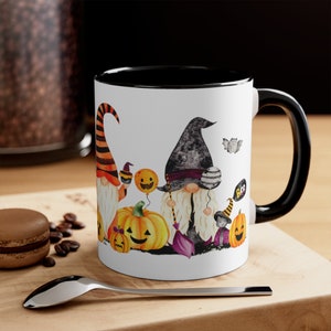 Halloween gnome mug, Fall gnome coffee mug, Halloween gnome gift, Personalized seasonal mug