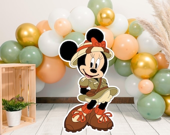 Safari Mouse Cutout, Backdrop Big Decor, Mouse Theme Party Decoration Baby shower Or Birthday Party Stand Up Prop, Digital Download