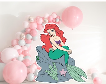 Ariel Cutout Decoration: Birthday Party Prop (Digital Download)