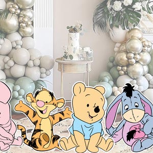 Winnie the Pooh Baby Shower Cutouts: Party Decor (Digital PNG)