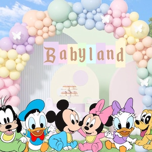 Mickey and Friends Cutout, Babyland Party Stand Up Prop, Mickey Baby Shower, Minnie Baby Shower, Babyland, DIGITALFILE ONLY