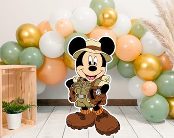 Safari Mouse Cutout: Party Backdrop Decor (Digital Download)