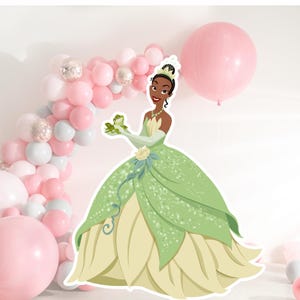 Tiana and the Frog CutOut, Tiana Princess Big Decor, Tiana Party Decoration Theme, Birthday Party, Stand Up Prop, Digital Download