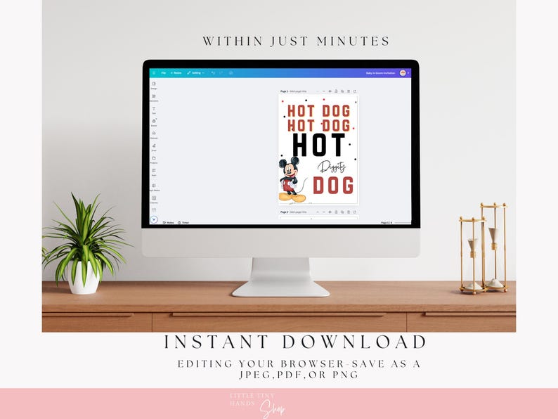 Mouse Birthday Party Sign: Hot Dog Theme (digital Download) - Etsy