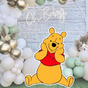 Classic Winnie Pooh Cutout, Cutout Decor Winnie The Pooh, Party Decoration Baby shower Or Birthday Party Stand Up Prop, Digital Download
