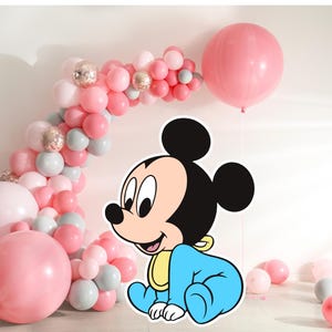 Baby Mouse Cutout, Backdrop Big Decor, Mouse Theme Party Decoration Baby shower Or Birthday Party Stand Up Prop, Digital Download