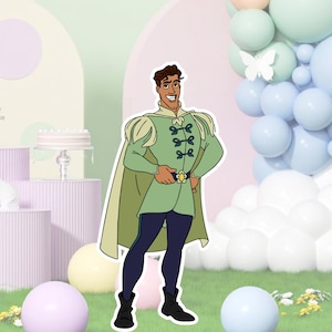 Tiana Princess and the Frog CutOut, Prince Naveen Big Decor, Prince Naveen Party Decoration Theme, Birthday Party, Stand Up Prop, Digital