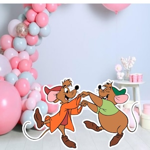 Ratones de Cenicienta recortados, decoración de Cenicienta, decoración temática de fiesta de Cenicienta, fiesta de cumpleaños, utilería de pie, descarga digital
